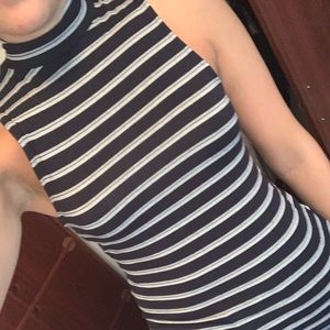 Turtleneck sleeveless tank